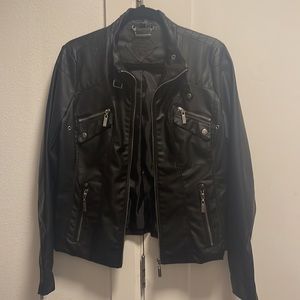 Vegan leather coat